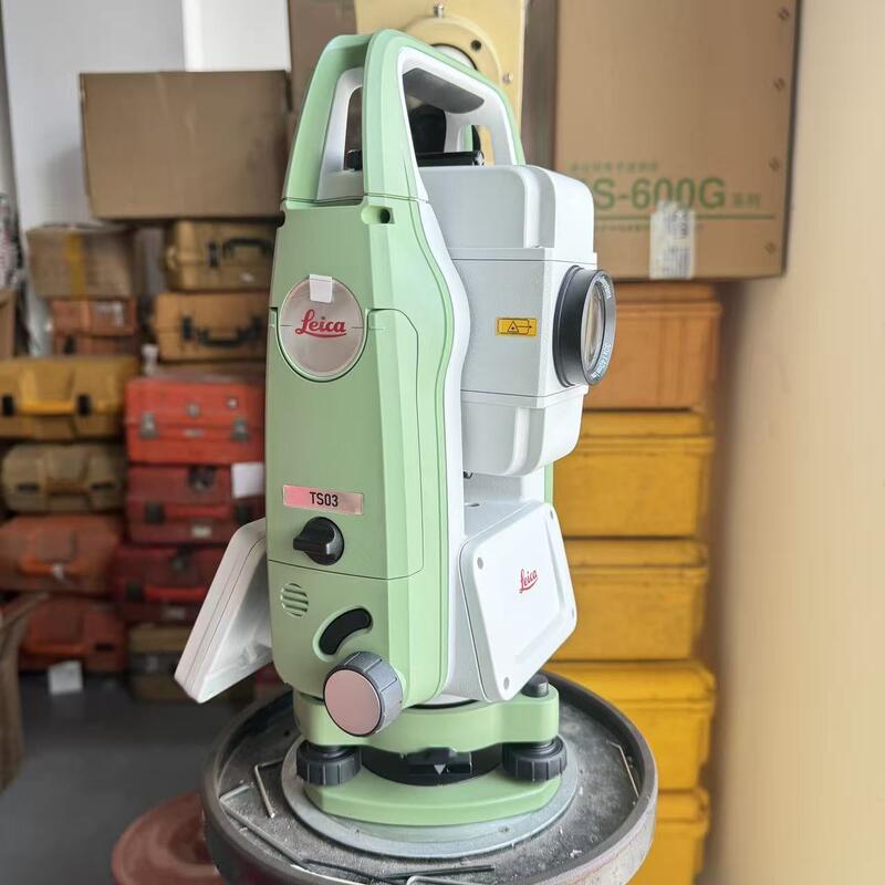 Leica TS03 Total Station with 0.6s Coarse (initial 1.3s) Minimum Readout 1"/5"/10" and Internal Flash Memory External SD Card for Surveying